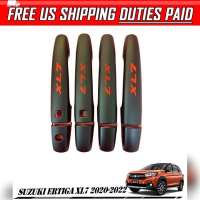 Suzuki Matte Black Set Door Handle Cover Logo Red For Ertiga XL7 20-22 Premium