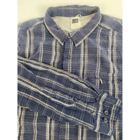 The North Face Mens XL Plaid Button Up Shirt Long Sleeve Outdoor Casual
