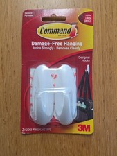 Command Brand 3M Damage-free Hanging Hooks - Holds 1kg