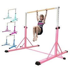 Gymnastics Bar for Kids Ages 3-15, 35" to 60" 5FT New Pink Unfoldable Bar