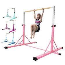 Gymnastics Bar for Kids Ages 3-15, 35" to 60" 5FT New Pink Unfoldable Bar