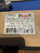 Conbraco Industries Safety Relief Valve 3/4" M x 3/4" 50 Psi 10-322P-75 Chrome