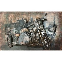 "Metall - Wandbild \"Motorrad Mit Beiwagen\""
