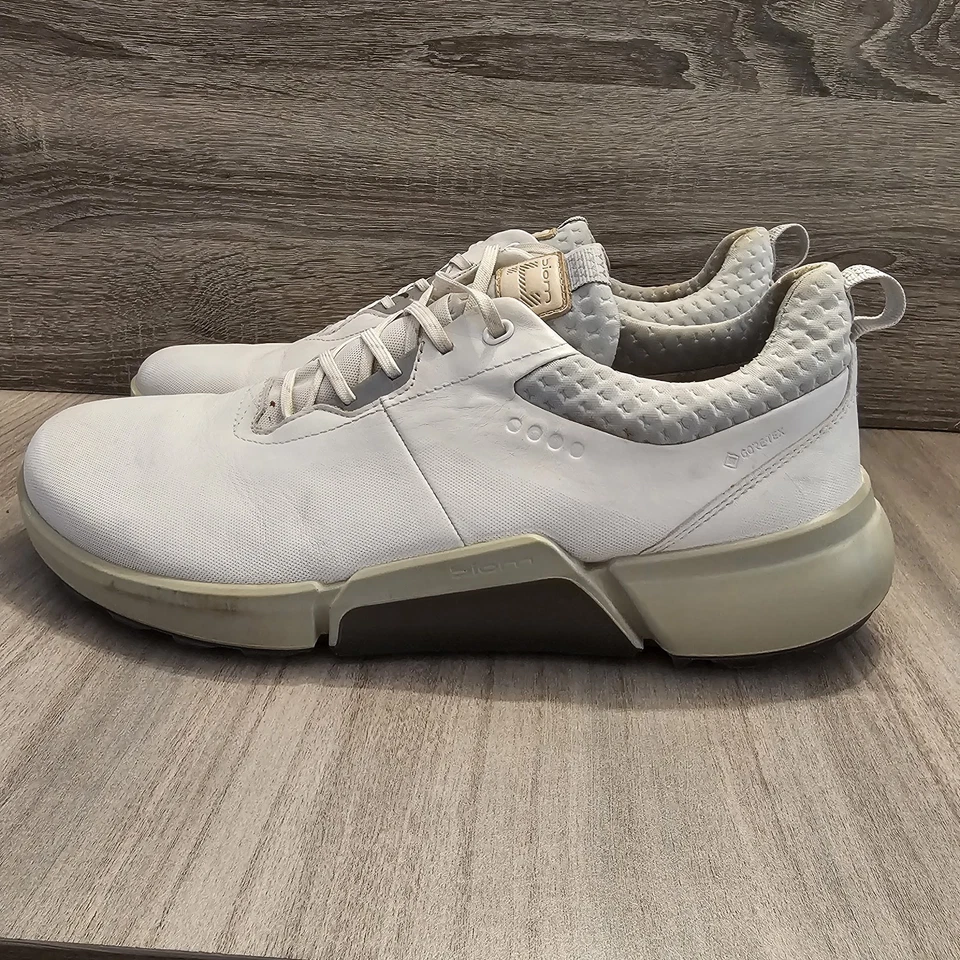 Zapatos de golf ECCO BIOM H4 Gore‐Tex impermeables para hombre blancos sin clavos 10-10,5 44 Foto 2 de 4