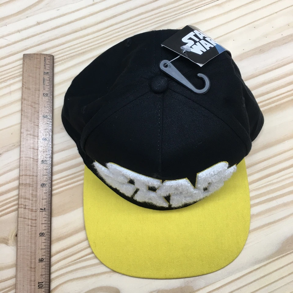 Star Wars Snapback Juvenil Negro Amarillo OSFA Ala Plana Ajustable Logo Bordado Foto 4 de 4
