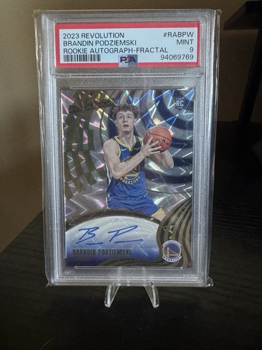 Brandin Podziemski Panini 2023-24 Revolution RA-BPW Fractal Auto /100 PSA 9