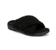 Limited stock VIONIC Women's Relax II Slippers - Black Shearling NEW WITH BOX