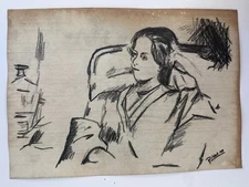 Pablo Picasso COA Art Painting Original Drawing Vintage Paper Signed