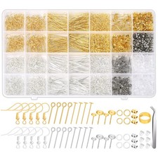 2000Pcs Earring Making Supplies Kit - Hypoallergenic, Includes Hooks, Finding...