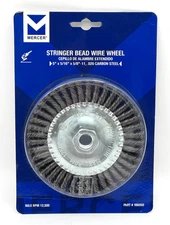 NEW MERCER Stringer Bead Wire Wheel 5"x5/16"x5/8" -11, .020 Carbon Steel~ Fr.Sh.