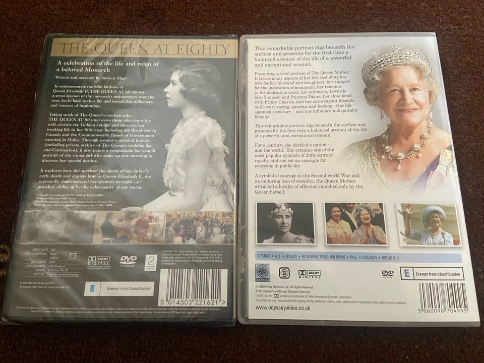 The Queen At Eighty 80 & The Queen Mother dvds  - Image 2 of 2