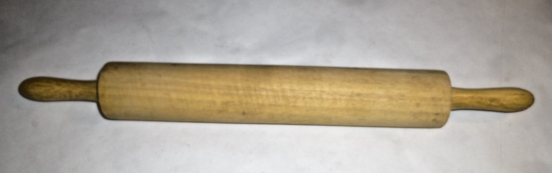 15 " Kitchen Wooden Rolling Pin with Handles Well Cared For