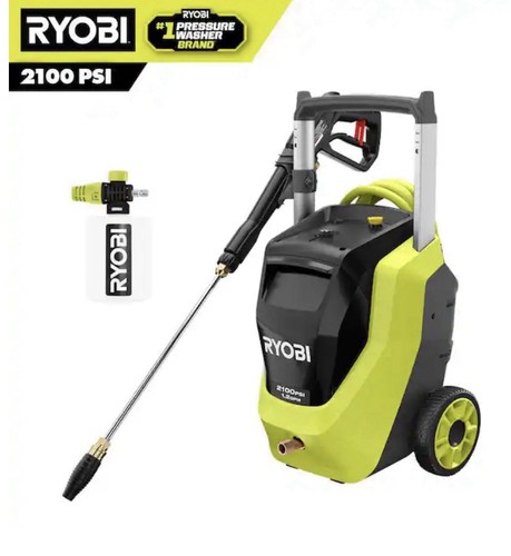 RYOBI Electric Pressure Washer USED 2100 PSI 1.2 GPM With Foamer