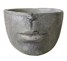 Half Face Plant Pot Head Face Vase, Resin Sculptured Creative Garden Pot 