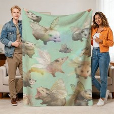 Soft Cozy Flying Squirrel  Opossum Blanket Suitable for - Adorable Flying Squ