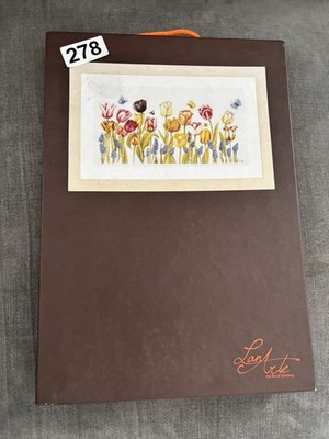 Vintage Lanarte Marjolein Bastin Tulpen Kreuzstich Set Floral 51x26cm