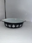 Vintage PYREX O43, 1 1/2 qt  Black Snowflake W/out Lid & Chip