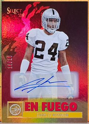 Panini 2026 Select En Fuego Charles Woodson Raiders Auto #E-CW 10/10 Gold