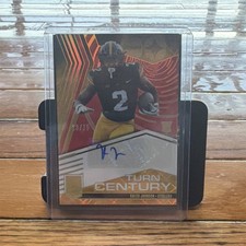 Panini Kaleb Johnson Steelers Turn of the Century RC Auto #29 /75 Football Card