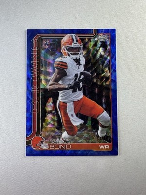 2025 Topps Chrome Isaiah Bond Blue Wave Refactor /150 #341 Rookie RC Browns