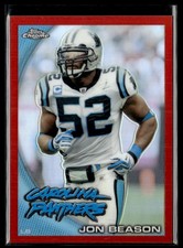 2010 Topps Chrome Red Refractors Jon Beason 10/25 Carolina Panthers #C217