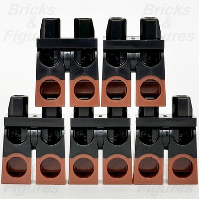 LEGO® Black Legs Minifigure Part Reddish Brown Boots Pattern 43263