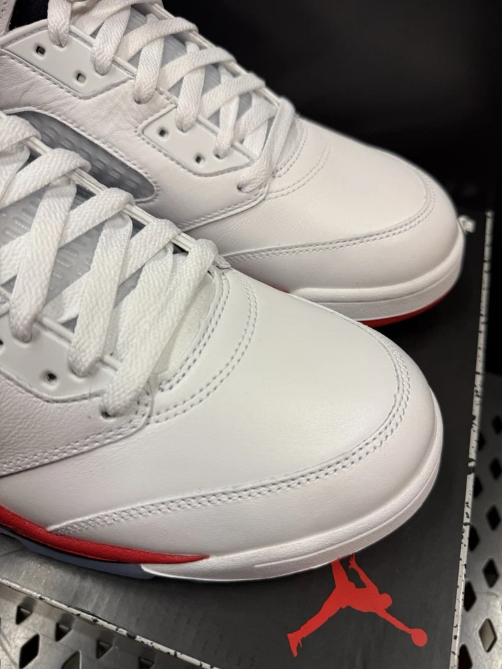Size 12 - Air Jordan 5 Retro 2025 Fire Red Black Tongue HQ7978-101 No Lid - Image 4 of 4