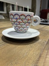 Illy Caffè Gillo Dorfles  Art Collection Cups IPA Italy Cappuccino Cup  & Saucer