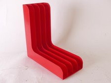 LP Vinyl Plattenwinkel Ständer Rot  70er Jahre Regal