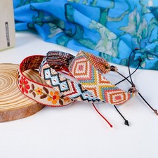 Handmade Bracelet Ethnic Bohemian Bracelet Printed Fabric Carrying Cross-Border