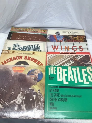 Lot of 10 Original Pressing Classic LPs From Iconic Artists/Rumors/Beatles, Etc.