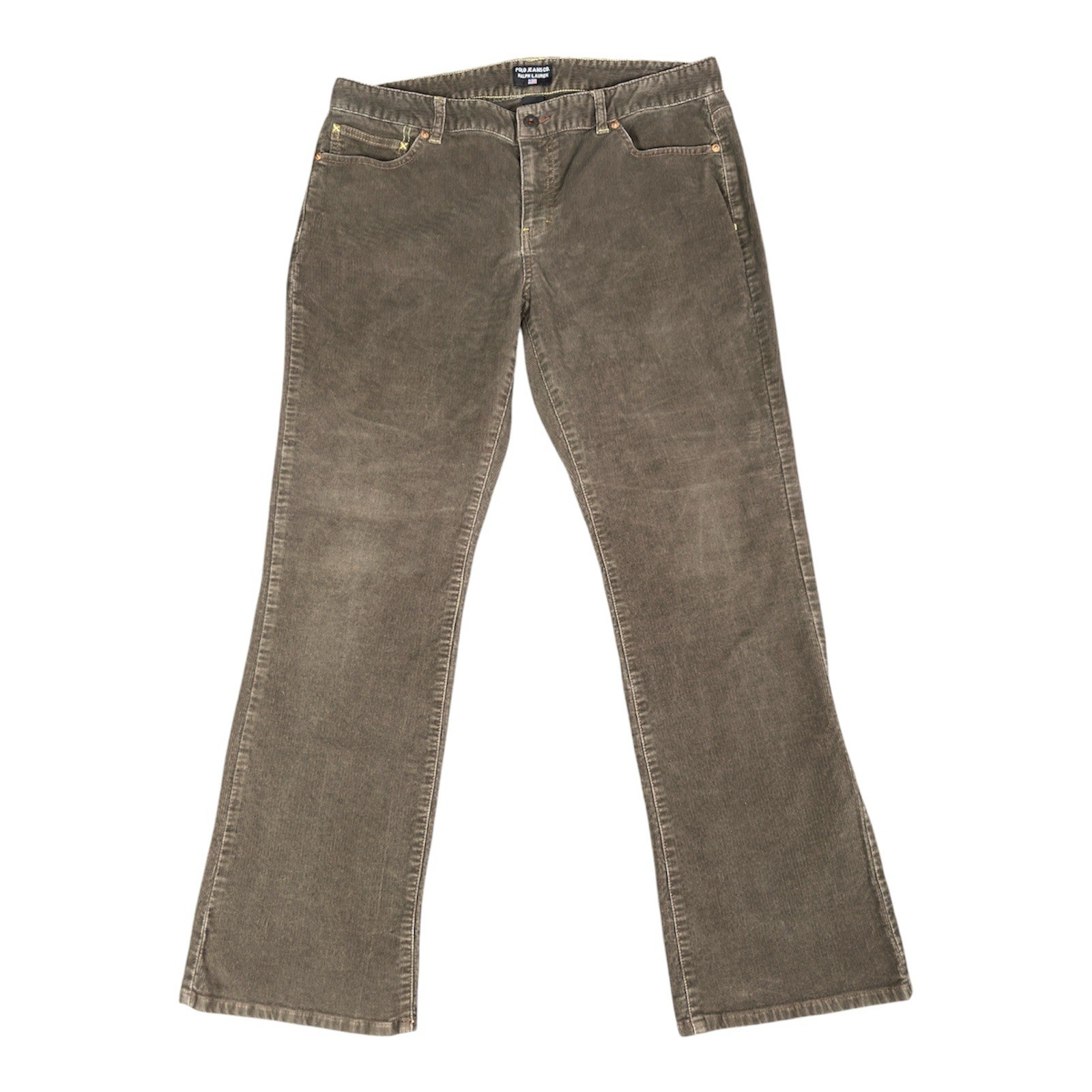 Vintage Polo Jeans Co Ralph Lauren Women’s Corduroy Pants Brown Cotton Y2K 14x32