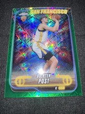 Topps 2024-25 Chrome Quinten Post Warriors Rookie Green Refractor #121