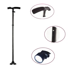 TECHTONGDA Magic Cane Folding LED Safety Walking Stick Adjustable Anti Shock