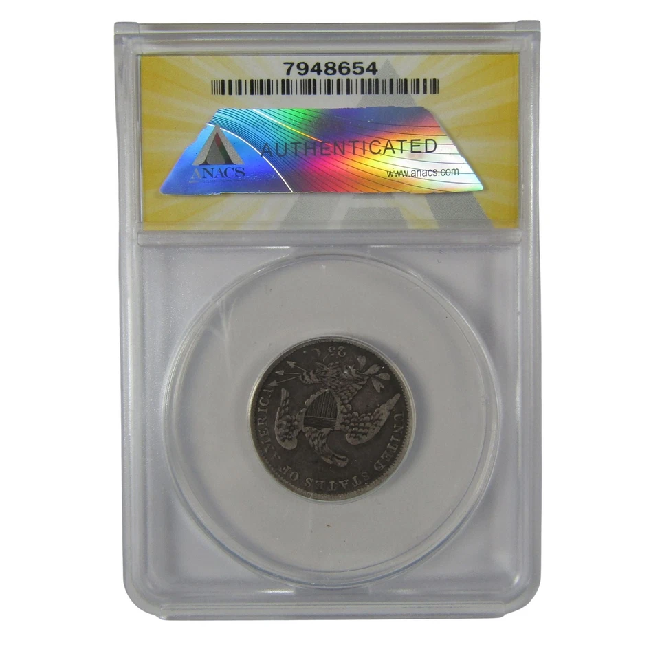 1838 B-1 Capped Bust Quarter VF 30 ANACS Silver 25c Coin SKU:I23028 - Image 2 of 4