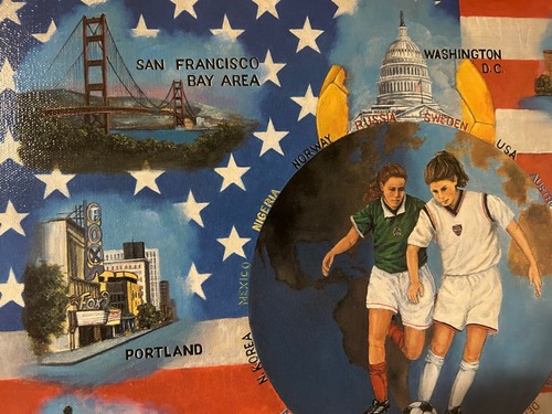 H Hargrove 1999 world cup Signed #165/1025 Serigraph Oil - Bild 3 von 7