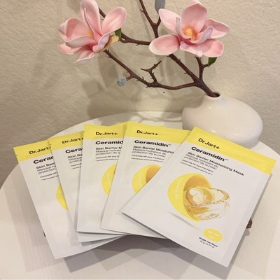 Dr.Jart + Ceramidin Skin Barrier Moisturizing Face Mask 5 Pc NEW
