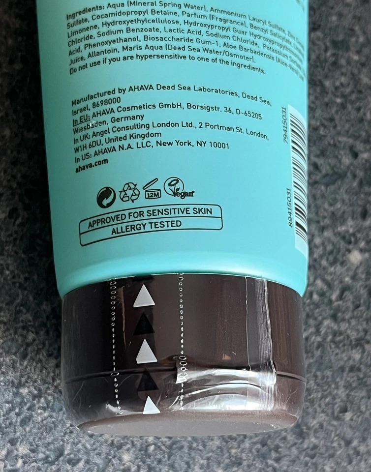 AHAVA - DEADSEA WATER - MINERAL Shower Gel - SEA-KISSED 6.8 fl oz SEALED - Image 3 of 4