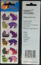 12 packages of Prismatic Tiger Stickers, "Great 7" Sticker Designs, PPZ1406