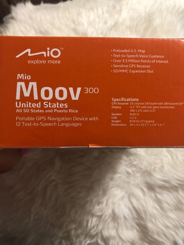 Mio Moov 300 Car Portable GPS Navigator System 4.3" US Canada Puerto Rico Maps - Picture 4 of 6