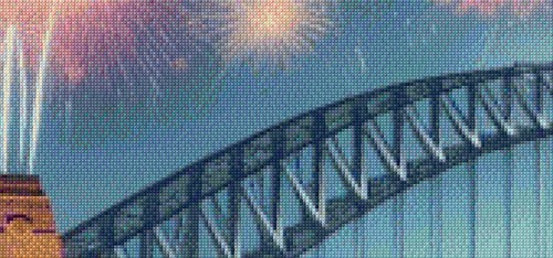 Sydney Harbour Bridge Opera House Cross Stitch Chart Design Pattern Keeper File - Picture 3 of 7