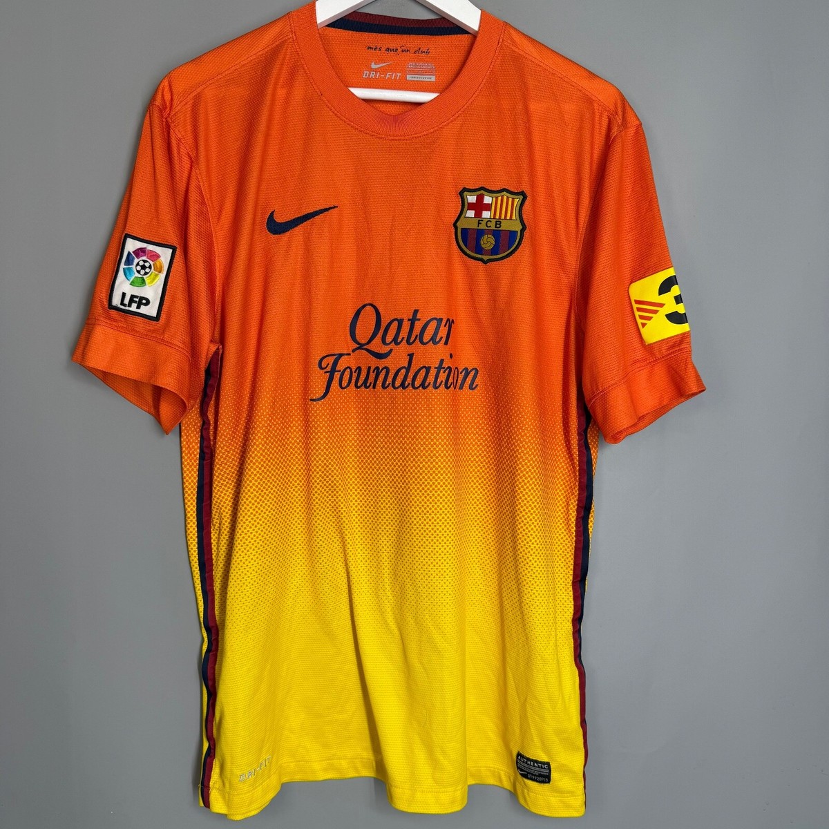 BARCELONA BARCA SPAIN 2012/2013 AWAY FOOTBALL SHIRT JERSEY