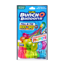 Bunch O Balloons 100 Rapid-Fill Crazy Color Water Balloons, Multi-colored