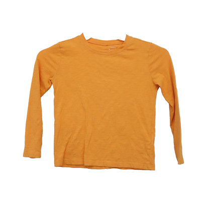 Crewcuts Kids Girl Orange Cotton Long Sleeve Girlfriend Tee T-Shirt Small (6-7)