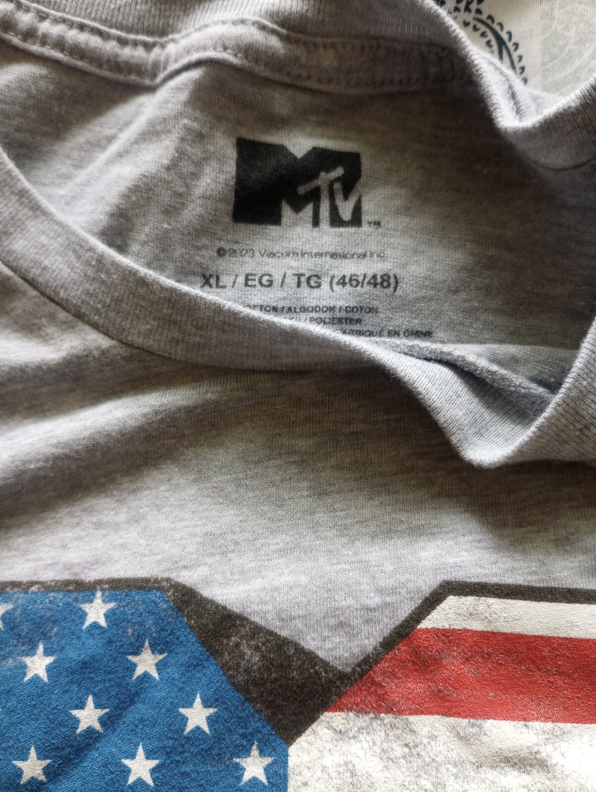MTV Music Television USA FLAG Men's Officially Licensed Melted Logo Tee TShirt eBay