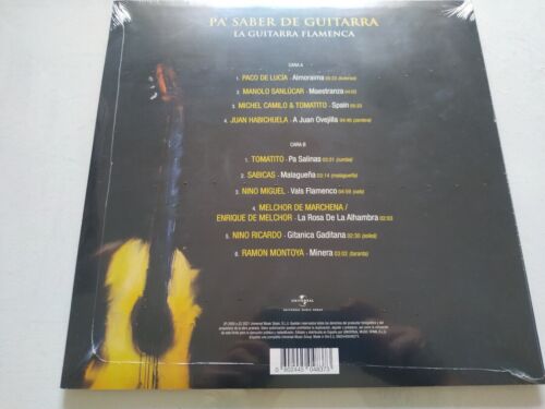Pa Saber de Guitarra Flamenca Paco de LuciaTomatito 2021 LP Vinilo 12" Nuevo - Photo 5 sur 5