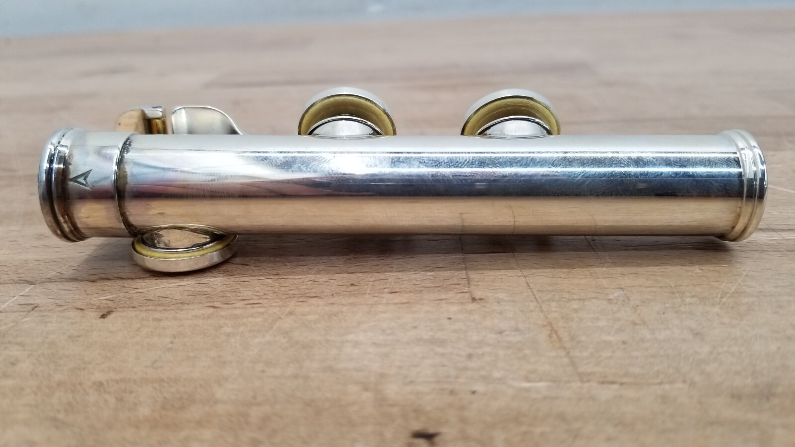 Jupiter Carnegie XL CF50 Silver Body Gold Lip Plate Flute w/ Hard Case