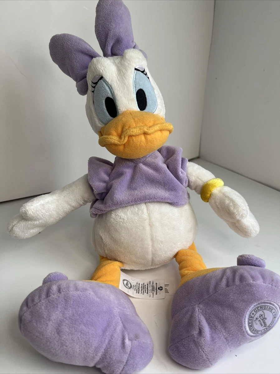 Disney Store Original Daisy Duck Plush Toy 18 Stuffed Animal Doll Purple  Clean