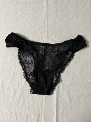 DKNY Donna Karan Damen Spitzen Tanga Gr. S Schwarz UNT567