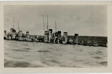 German Destroyer Postcard RPPC Circa 1919 Ashore on Fara 1919